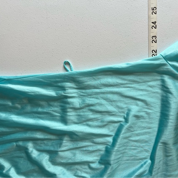 2 Piece Lorraine Vintage Lace Nightgown Robe Set One Size Aqua Teal Blue Green - Picture 14 of 16